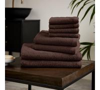 Catherine Lansfield Quick Dry Cotton 8 Piece Towel Set Chocolat 8 Piece To Unisex