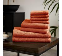 Catherine Lansfield Quick Dry Cotton 8 Piece Towel Set Orange 8 Piece To Unisex
