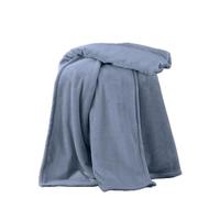 Catherine Lansfield Raschel Velvet Touch Couverture Bleu 130 x 170 cm