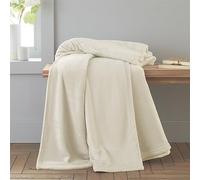 Catherine Lansfield Raschel Velvet Touch Couverture/Couvre-lit Crème Taille XL 200 x 240 cm