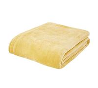 Catherine Lansfield Raschel Velvet Touch Couverture Extra Large Jaune Ocre 200 x 240 cm