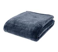 Catherine Lansfield Raschel Velvet Touch Couvre-lit Bleu Marine Taille XL 200 x 240 cm