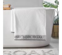 Catherine Lansfield Relax and Unwind Serviette de Bain Blanc 70 x 120 cm