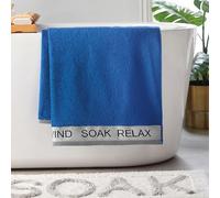 Catherine Lansfield Relax and Unwind Serviette de Bain Bleu Cobalt 70 x 120 cm