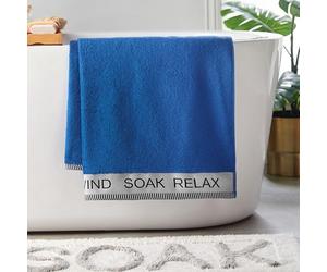 Catherine Lansfield Relax and Unwind Serviette de Bain Bleu Cobalt 70 x 120 cm