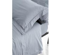 Catherine Lansfield Sateen Blue - Parure Drap Plat + taie d'oreiller + Drap Housse 180 x 280 + 50 x 125 + 105 x 200 cm