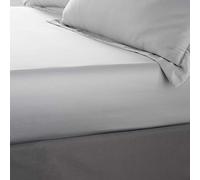 Catherine Lansfield Satin Doux et Soyeux Drap-Housse, Polyester, Gris argenté, King Fitted Sheet