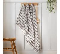 Catherine Lansfield Serviette de Bain en Coton tissé à Rayures Gris 70 x 127 cm