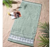 Catherine Lansfield Serviette de Plage en Coton Motif Palmiers Vert Taille XL 90 x 180 cm