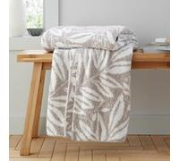 Catherine Lansfield So Soft Couverture Motif Feuilles d'oseille Naturel 130 x 170 cm