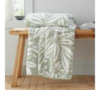 Catherine Lansfield So Soft Jeté de lit Motif Feuilles d'oseille Vert 130 x 170 cm