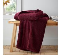 Catherine Lansfield So Soft Plaid en Velours bouclé 130 x 170 cm Damson