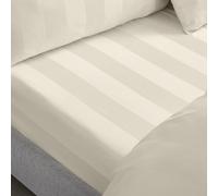 Catherine Lansfield So Soft Satin Stripe Drap-Housse Double Crème