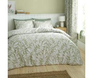 Catherine Lansfield Sorrel Leaf Parure de lit Double réversible avec taies d'oreiller Vert
