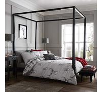 Catherine Lansfield Stags Grey - Parure de lit 160 x 220 + 50 x 70 cm