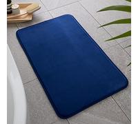 Catherine Lansfield Tapis de Bain antibactérien en Mousse à mémoire de Forme Bleu Marine