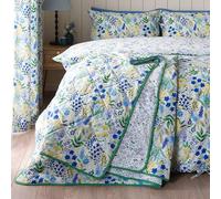 Catherine Lansfield Tilly Couvre-lit réversible Motif Floral Bleu 220 x 230 cm