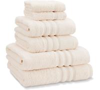 Catherine Lansfield Zero Twist Cotton 6 Piece Towel Bale Set Crème 6 Piece To Unisex