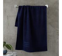 Catherine Lansfield Zero Twist Drap de Bain, Coton, Bleu Marine, 90x140cm