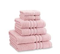 Catherine Lansfield Zero Twist Lot de 6 Serviettes en Coton Doux et Absorbant, Rose