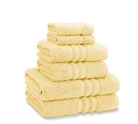 Catherine Lansfield Zero Twist Lot de 6 Serviettes en Coton Jaune