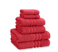 Catherine Lansfield Zero Twist Lot de 6 Serviettes en Coton Rouge
