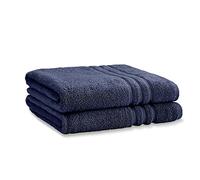 Catherine Lansfield Zero Twist Paire de draps de Bain Bleu Marine 90 x 140 cm