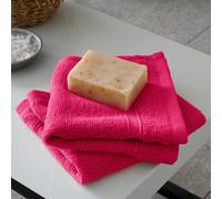 Catherine Lansfield Zero Twist Paire de Gants de Toilette en Coton Rose Vif 30 x 30 cm