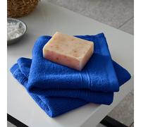 Catherine Lansfield Zero TwistZero Twist Paire de Gants de Toilette en Coton Bleu Cobalt 30 x 30 cm