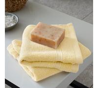 Catherine Lansfield Zero TwistZero Twist Paire de Gants de Toilette en Coton Jaune 30 x 30 cm