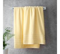 Catherine Lansfield Zero TwistZero Twist Serviette de Bain en Coton Jaune 70 x 120 cm