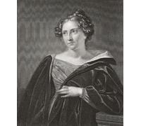 Catherine Maria Sedgwick 1789-1867. Romancier américain après une gravure par Asher Brown Durand d'une œuvre de Charles Cromwell Ingham. Poster imprimé par Ken Welsh (30,5 x 38,1 cm)