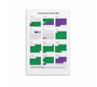 Catholic Church Liturgical Colors Poster Holy Days Decor | Informative poster illustrating sacred color traditions for Catholic education spaces(Unframed,12x18inch(30x45cm))