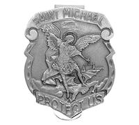 Catholic Gift Archangel Saint St Michael Police Badge Travel Protection Auto Car Visor Clip by Religious Gifts