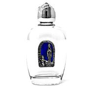 Catholic Gift Shop Bouteille ovale Lourdes avec plaque bleue remplie d'eau bénite de Lourdes