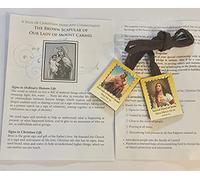 Catholic Gift Shop Ltd Scapulaire brun de Notre Dame du Mont Carmel et du Sacré Cœur de Jésus.