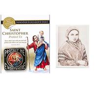 Catholic Gift Shop Plaque magnétique pour voiture Saint Christophe et carte de prière de Lourdes