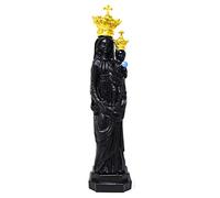 Catholic Gift Shop Statue de la Vierge Marie noire ou carte de prière Madonna & Lourdes noire