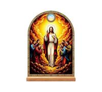 Catholic Home Decor, Jesus Mary Acrylic Stand, Christian Desk Ornament