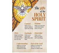Catholic Religious Wall Decor - The 7 Gifts of the Holy Spirit Art Print, Inspirational Canvas for Confirmation, Classroom & Spiritual Home(Framed,12x18inch(30x45cm))