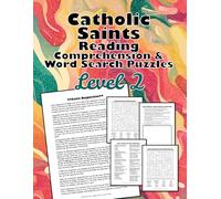 Catholic Saints Reading Comprehension & Word Search Puzzles Middle School Reading Level: Workbook for Grades 6, 7, 8 Reading Passages, Reflection & ... w/ Saint Augustine, Saint Bernadette & More