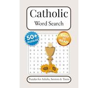Catholic Word Search Puzzle Book: Word Searches with Easy to Read Print about Catholics, Jesus, Christianity and More | 6x9 inches, 110 pages | 50+ ... Gift for Vacations, Holidays and Free Times