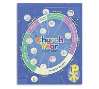 Catholic Worship Liturgical Colors Guide Calendar Reference Canvas Wall Art for Church Library(Framed,08x12inch(20x30cm))