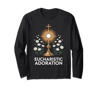 Catholique Adoration eucharistique Florale Manche Longue