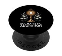 Catholique Adoration eucharistique Florale PopSockets PopGrip Adhésif