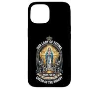 Catholique Chevalier Templier Notre-Dame de Fatima Marian Coque pour iPhone 15