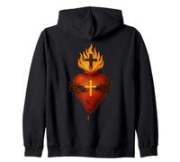 Catholique Cœur brûlant de Jésus-Christ Sweat à Capuche