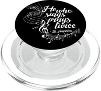 Catholique de Saint Augustin d'hippopotame et chanteurs PopSockets PopGrip pour MagSafe