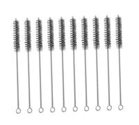 CATIEBYE 10 pièces Brosse Tube Métallique Longue Poignée pour Nettoyage Flexible Rouille Tuyaux INOX Robuste Compacte