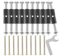 CATIEBYE 10 Pièces Outil de Réparation de Boîte de Jonction en Métal Noir, Longueur Réglable de 65mm à 91mm, Fixation Solide pour Prise et Boîte Électrique Murale